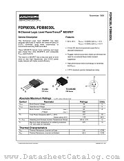FDB8030L datasheet pdf Fairchild Semiconductor