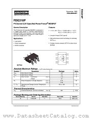 FDG318P datasheet pdf Fairchild Semiconductor
