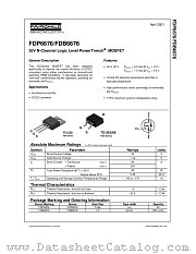 FDP6676 datasheet pdf Fairchild Semiconductor