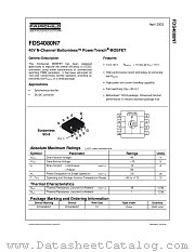 FDS4080N7 datasheet pdf Fairchild Semiconductor