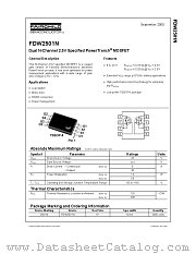 FDW2501N datasheet pdf Fairchild Semiconductor
