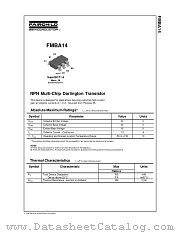 FMBA14 datasheet pdf Fairchild Semiconductor