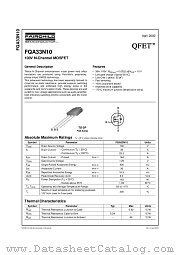 FQA33N10 datasheet pdf Fairchild Semiconductor
