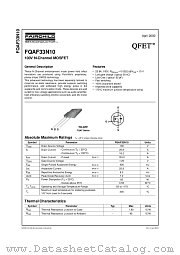FQAF33N10 datasheet pdf Fairchild Semiconductor