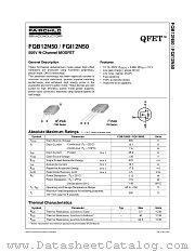 FQB12N50 datasheet pdf Fairchild Semiconductor