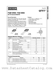 FQB13N06 datasheet pdf Fairchild Semiconductor