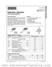 FQB13N10 datasheet pdf Fairchild Semiconductor