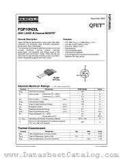 FQP10N20L datasheet pdf Fairchild Semiconductor