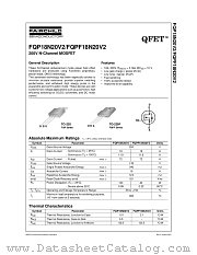FQP18N20V2 datasheet pdf Fairchild Semiconductor