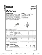 FQPF2NA90 datasheet pdf Fairchild Semiconductor