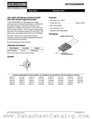 HGTG20N60B3D datasheet pdf Fairchild Semiconductor