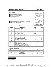 IRF520A datasheet pdf Fairchild Semiconductor