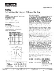 KH103 datasheet pdf Fairchild Semiconductor