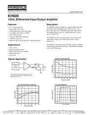 KH600 datasheet pdf Fairchild Semiconductor