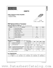 KSB772 datasheet pdf Fairchild Semiconductor