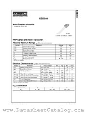 KSB810 datasheet pdf Fairchild Semiconductor