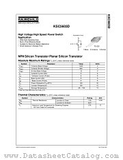 KSC5603D datasheet pdf Fairchild Semiconductor