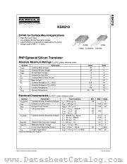 KSH210 datasheet pdf Fairchild Semiconductor