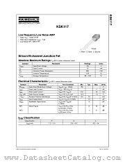 KSK117 datasheet pdf Fairchild Semiconductor