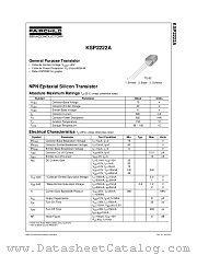 KSP2222A datasheet pdf Fairchild Semiconductor