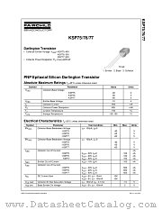 KSP75 datasheet pdf Fairchild Semiconductor
