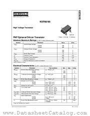 KST92 datasheet pdf Fairchild Semiconductor