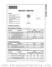 MBR1645 datasheet pdf Fairchild Semiconductor