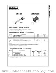MMBT5401 datasheet pdf Fairchild Semiconductor