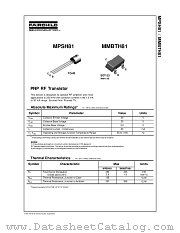 MMBTH81 datasheet pdf Fairchild Semiconductor