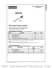 MPS3703 datasheet pdf Fairchild Semiconductor