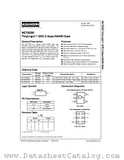 NC7SZ00 datasheet pdf Fairchild Semiconductor
