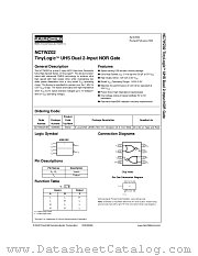 NC7WZ02 datasheet pdf Fairchild Semiconductor