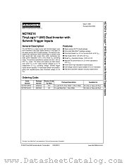 NC7WZ14 datasheet pdf Fairchild Semiconductor
