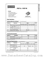 RGF1M datasheet pdf Fairchild Semiconductor