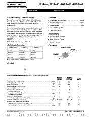 RURP860 datasheet pdf Fairchild Semiconductor