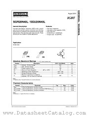 SGR20N40L datasheet pdf Fairchild Semiconductor