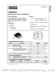 SI9933ADY datasheet pdf Fairchild Semiconductor