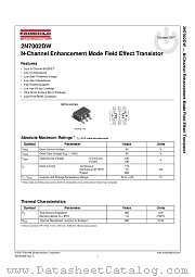 2N7002DW datasheet pdf Fairchild Semiconductor