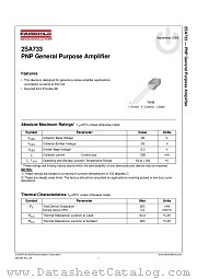 2SA733 datasheet pdf Fairchild Semiconductor