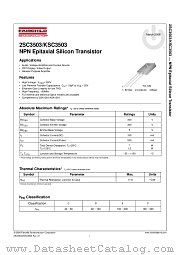 2SC3503 datasheet pdf Fairchild Semiconductor