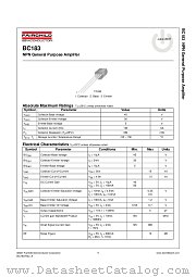 BC183 datasheet pdf Fairchild Semiconductor