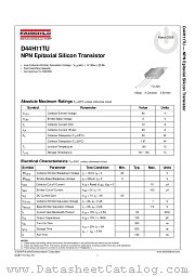 D44H11 datasheet pdf Fairchild Semiconductor