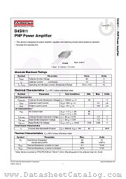 D45H11 datasheet pdf Fairchild Semiconductor