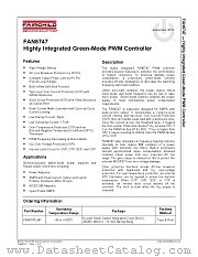 FAN6747 datasheet pdf Fairchild Semiconductor