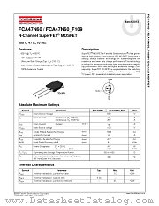 FCA47N60_F109 datasheet pdf Fairchild Semiconductor
