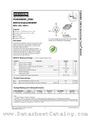 FCB20N60F_F085 datasheet pdf Fairchild Semiconductor