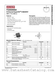 FCD600N60Z datasheet pdf Fairchild Semiconductor
