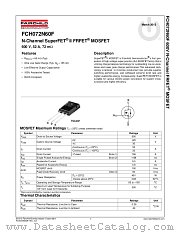 FCH072N60F datasheet pdf Fairchild Semiconductor