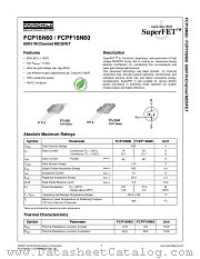 FCP16N60 datasheet pdf Fairchild Semiconductor