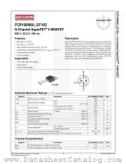 FCP190N60_GF102 datasheet pdf Fairchild Semiconductor